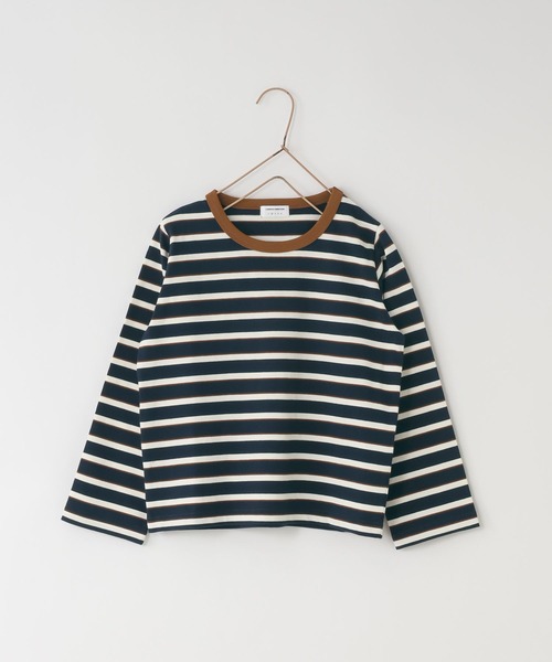 LOWRYS FARM(ローリーズファーム)の「ボーダーカット2PLS 1048986(Tシャツ/カットソー・キッズ・ネイビー/ホワイト/ブラウン・140cm/110cm/150cm/120cm/130cm)」の6枚目の写真