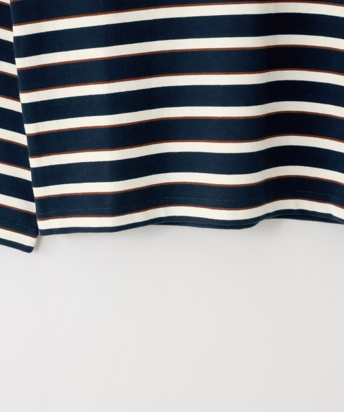 LOWRYS FARM(ローリーズファーム)の「ボーダーカット2PLS 1048986(Tシャツ/カットソー・キッズ・ネイビー/ホワイト/ブラウン・140cm/110cm/150cm/120cm/130cm)」の9枚目の写真