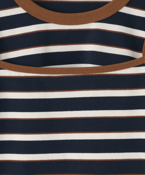 LOWRYS FARM(ローリーズファーム)の「ボーダーカット2PLS 1048986(Tシャツ/カットソー・キッズ・ネイビー/ホワイト/ブラウン・140cm/110cm/150cm/120cm/130cm)」の18枚目の写真