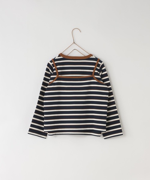 LOWRYS FARM(ローリーズファーム)の「ボーダーカット2PLS 1048986(Tシャツ/カットソー・キッズ・ネイビー/ホワイト/ブラウン・140cm/110cm/150cm/120cm/130cm)」の5枚目の写真