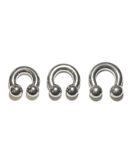 MORPH(モルフ)の「MORPH モルフ サーキュラー CCB ボディーピアス 2ゲージ 12mm~16mm(ピアス(片耳用)・メンズ・シルバー・12/16)」の1枚目の写真