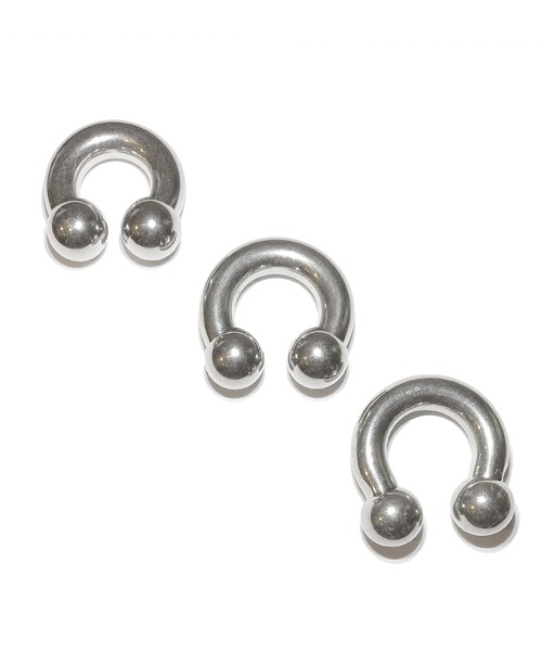 MORPH(モルフ)の「MORPH モルフ サーキュラー CCB ボディーピアス 2ゲージ 12mm~16mm(ピアス(片耳用)・メンズ・シルバー・12/16)」の2枚目の写真