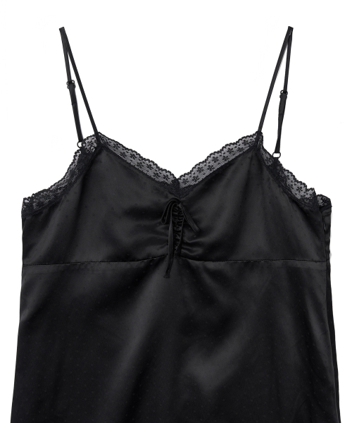 TTUDEMENT(トュードメント)の「SATIN DOT SLEEVELESS DRESS_BLACK(ワンピース・レディース・その他・SMALL/MEDIUM)」の5枚目の写真