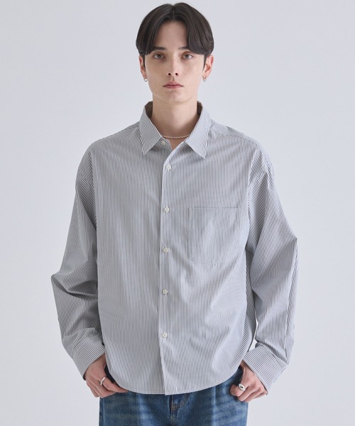 LUENNA（ルエナ）の「【LUENNA】Compact Regular Collar Long Sleeve Shirt / コンパクトレギュラーカラー長袖シャツ（シャツ/ブラウス・メンズ・ブラック系1/ブルー/ホワイト・L/M/S）」の3枚目の写真