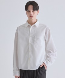 【LUENNA】Compact Regular Collar Long Sleeve Shirt / コンパクトレギュラーカラー長袖シャツ