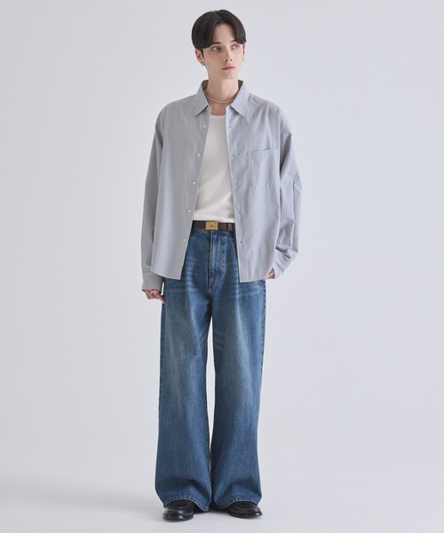 LUENNA（ルエナ）の「【LUENNA】Compact Regular Collar Long Sleeve Shirt / コンパクトレギュラーカラー長袖シャツ（シャツ/ブラウス・メンズ・ブラック系1/ブルー/ホワイト・L/M/S）」の7枚目の写真