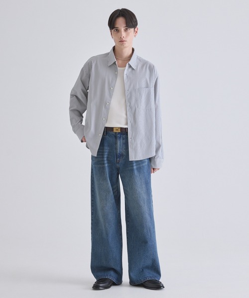 LUENNA（ルエナ）の「【LUENNA】Compact Regular Collar Long Sleeve Shirt / コンパクトレギュラーカラー長袖シャツ（シャツ/ブラウス・メンズ・ブラック系1/ブルー/ホワイト・L/M/S）」の8枚目の写真