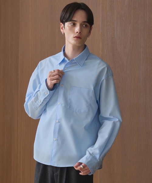 LUENNA（ルエナ）の「【LUENNA】Compact Regular Collar Long Sleeve Shirt / コンパクトレギュラーカラー長袖シャツ（シャツ/ブラウス・メンズ・ブラック系1/ブルー/ホワイト・L/M/S）」の10枚目の写真