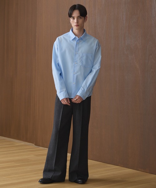 LUENNA（ルエナ）の「【LUENNA】Compact Regular Collar Long Sleeve Shirt / コンパクトレギュラーカラー長袖シャツ（シャツ/ブラウス・メンズ・ブラック系1/ブルー/ホワイト・L/M/S）」の11枚目の写真