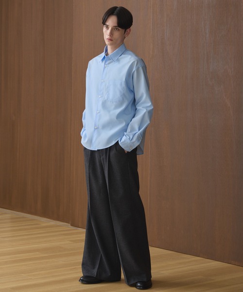 LUENNA（ルエナ）の「【LUENNA】Compact Regular Collar Long Sleeve Shirt / コンパクトレギュラーカラー長袖シャツ（シャツ/ブラウス・メンズ・ブラック系1/ブルー/ホワイト・L/M/S）」の14枚目の写真