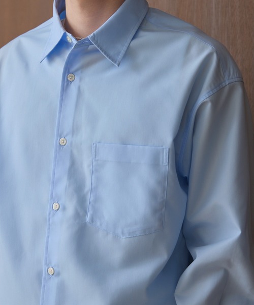 LUENNA（ルエナ）の「【LUENNA】Compact Regular Collar Long Sleeve Shirt / コンパクトレギュラーカラー長袖シャツ（シャツ/ブラウス・メンズ・ブラック系1/ブルー/ホワイト・L/M/S）」の16枚目の写真