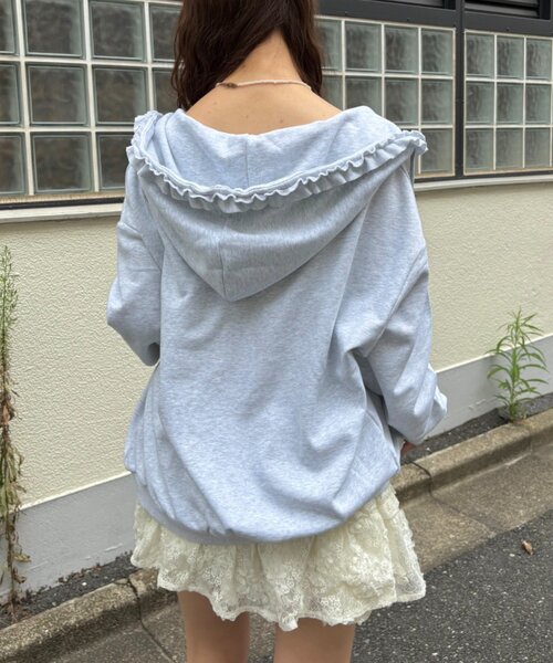 w closet(ダブルクローゼット)の「星柄パッチワークパーカー(パーカー・レディース・グリーン/ネイビー/ブルー/アイボリー・FREE)」の6枚目の写真