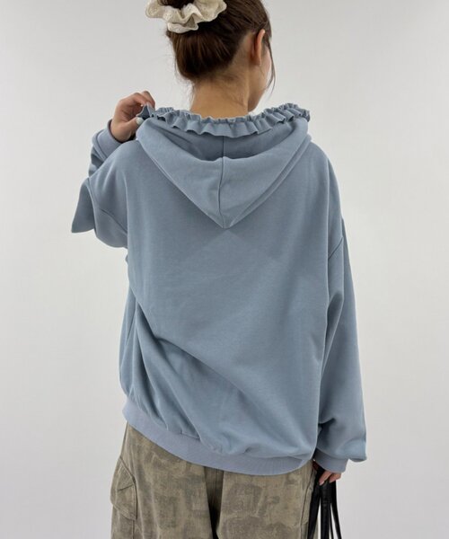 w closet(ダブルクローゼット)の「星柄パッチワークパーカー(パーカー・レディース・グリーン/ネイビー/ブルー/アイボリー・FREE)」の22枚目の写真