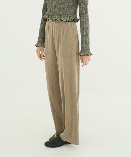 CLANE（クラネ）の「BRIGHT JERSEY PANTS（その他パンツ・レディース・ベージュ/ブラック/アイボリー・0/1/2）」の3枚目の写真