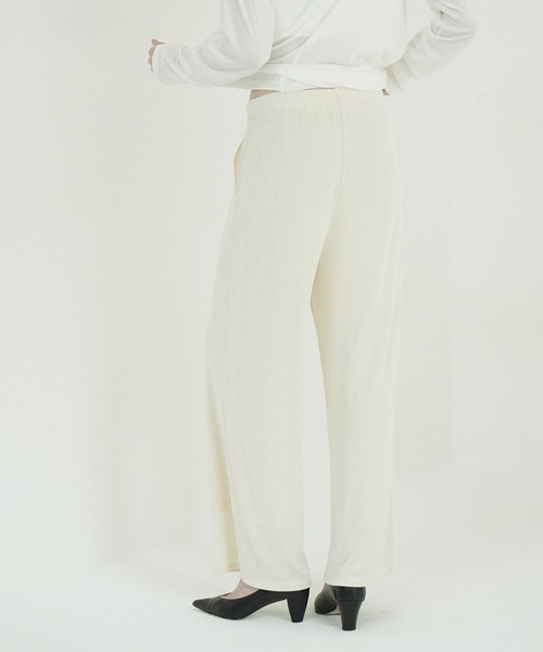 CLANE（クラネ）の「BRIGHT JERSEY PANTS（その他パンツ・レディース・ベージュ/ブラック/アイボリー・0/1/2）」の2枚目の写真