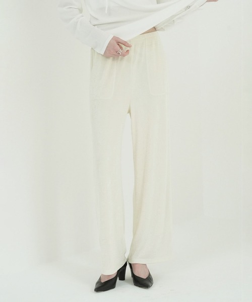 CLANE（クラネ）の「BRIGHT JERSEY PANTS（その他パンツ・レディース・ベージュ/ブラック/アイボリー・0/1/2）」の11枚目の写真