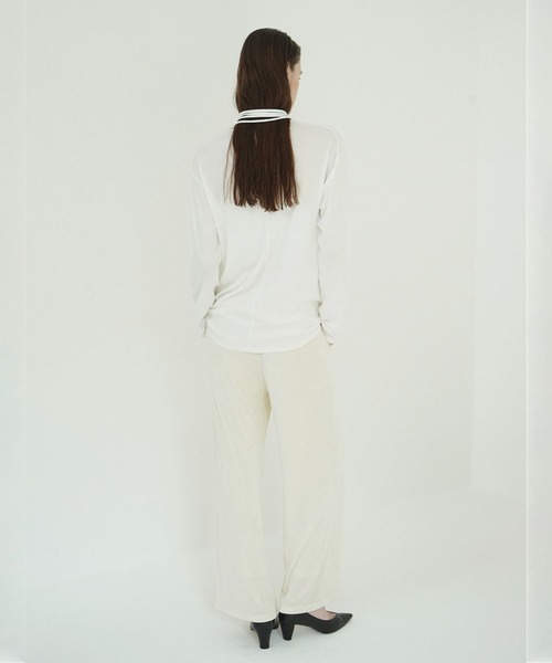 CLANE（クラネ）の「BRIGHT JERSEY PANTS（その他パンツ・レディース・ベージュ/ブラック/アイボリー・0/1/2）」の15枚目の写真