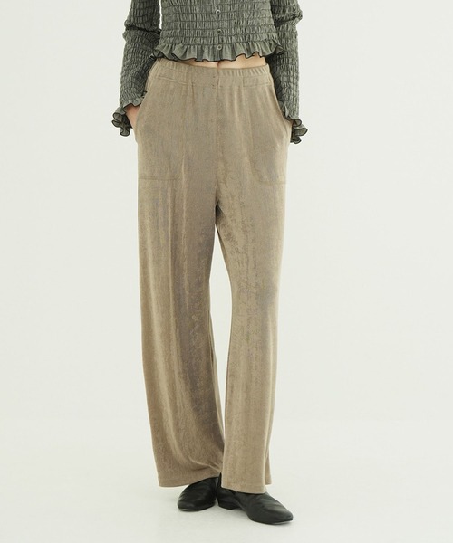 CLANE（クラネ）の「BRIGHT JERSEY PANTS（その他パンツ・レディース・ベージュ/ブラック/アイボリー・0/1/2）」の4枚目の写真