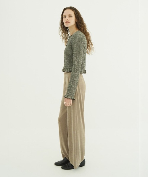 CLANE（クラネ）の「BRIGHT JERSEY PANTS（その他パンツ・レディース・ベージュ/ブラック/アイボリー・0/1/2）」の8枚目の写真