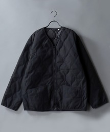 Wavy Quilting No Collar Jacket/ウェーブキルト キルティング ノーカラージャケット ブルゾン ライナー