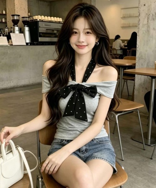 semplice(センプリチェ)の「Tシャツ【韓国ファッション】(Tシャツ/カットソー・レディース・グレー・F)」の11枚目の写真