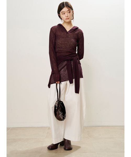 MIESROHE(ミースロエ)の「コクーンワイドチノパンツ(その他パンツ・レディース・ベージュ/ブラック/ホワイト・0/1)」の8枚目の写真