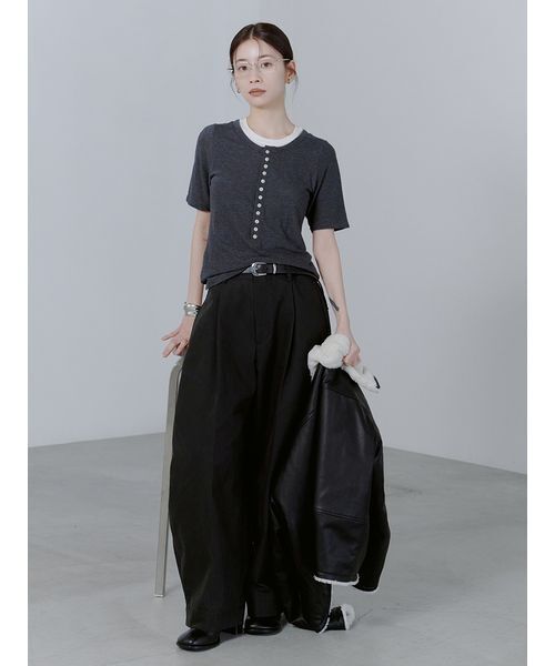 MIESROHE(ミースロエ)の「コクーンワイドチノパンツ(その他パンツ・レディース・ベージュ/ブラック/ホワイト・0/1)」の10枚目の写真