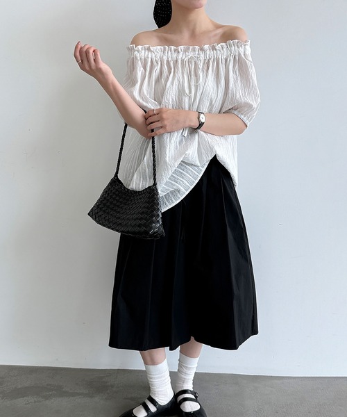 Girly Doll(ガーリードール)の「2wayネックギャザーパフスリブラウス(その他トップス・レディース・ライトグリーン/ホワイト/ライトピンク・FREE)」の16枚目の写真