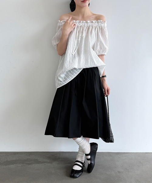 Girly Doll(ガーリードール)の「2wayネックギャザーパフスリブラウス(その他トップス・レディース・ライトグリーン/ホワイト/ライトピンク・FREE)」の17枚目の写真