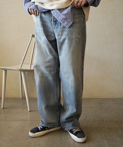 JOURNAL STANDARD LUXE(ジャーナルスタンダード ラックス)の「12OZ クラッシュダメージデニム(デニムパンツ・レディース・ブルー・SMALL/MEDIUM/LARGE)」の1枚目の写真