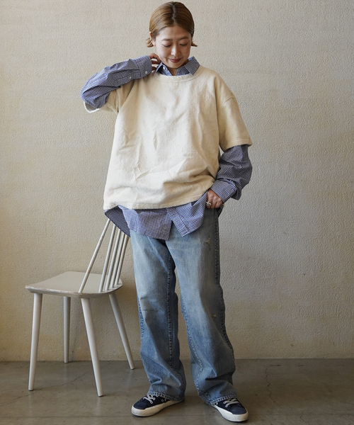 JOURNAL STANDARD LUXE(ジャーナルスタンダード ラックス)の「12OZ クラッシュダメージデニム(デニムパンツ・レディース・ブルー・SMALL/MEDIUM/LARGE)」の3枚目の写真