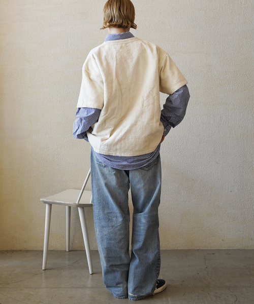 JOURNAL STANDARD LUXE(ジャーナルスタンダード ラックス)の「12OZ クラッシュダメージデニム(デニムパンツ・レディース・ブルー・SMALL/MEDIUM/LARGE)」の4枚目の写真