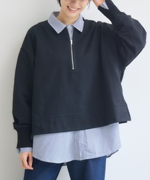 Pillini（ピリーニ）の「シャツSETハーフZIPプルオーバー（アンサンブル）」