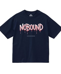 NOBOUND(ノーバウンド) 半袖Tシャツ メンズ レディース ユニセックス メルティングロゴ プリント ビッグシルエット Tシャツ 半袖 トップス カットソー ストリート カジュアル