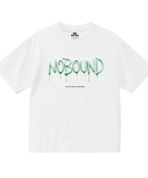 NOBOUND(ノーバウンド) 半袖Tシャツ メンズ レディース ユニセックス メルティングロゴ プリント ビッグシルエット Tシャツ 半袖 トップス カットソー ストリート カジュアル