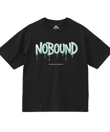 NOBOUND(ノーバウンド) 半袖Tシャツ メンズ レディース ユニセックス メルティングロゴ プリント ビッグシルエット Tシャツ 半袖 トップス カットソー ストリート カジュアル