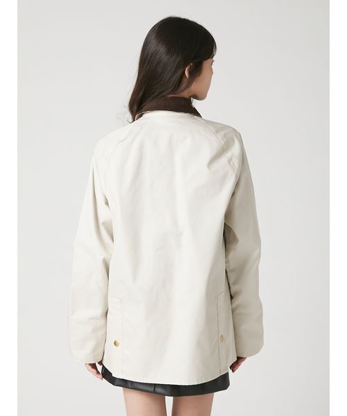 FRAY I.D(フレイアイディー)の「【撥水】【Barbour】ミドルレングスジャケット(その他アウター・レディース・グレー/アイボリー・36/38)」の9枚目の写真