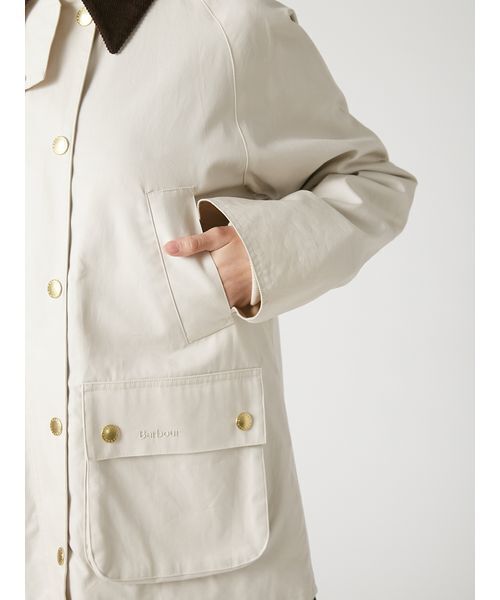 FRAY I.D(フレイアイディー)の「【撥水】【Barbour】ミドルレングスジャケット(その他アウター・レディース・グレー/アイボリー・36/38)」の14枚目の写真