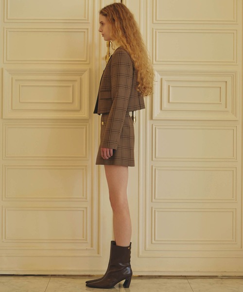 EIMY ISTOIRE(エイミーイストワール)の「CHELSEA MINI SKIRT(スカート・レディース・チェック/チャコールグレー・38/36/34)」の5枚目の写真