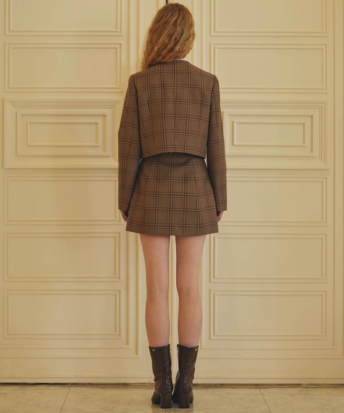 EIMY ISTOIRE(エイミーイストワール)の「CHELSEA MINI SKIRT(スカート・レディース・チェック/チャコールグレー・38/36/34)」の6枚目の写真