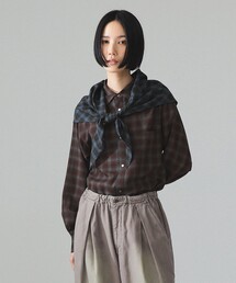 maturely / TW チェック ロングスリーブ シャツ
