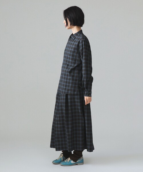 BEAMS BOY（ビームスボーイ）の「maturely / TW チェック ロングスリーブ シャツ（シャツ/ブラウス・レディース・ブラウン・0）」の7枚目の写真