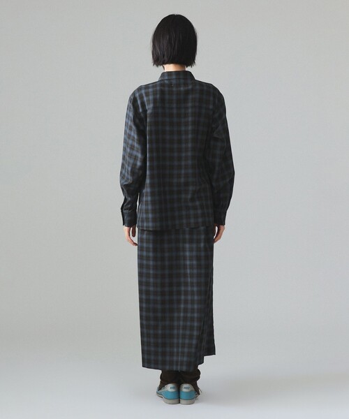 BEAMS BOY（ビームスボーイ）の「maturely / TW チェック ロングスリーブ シャツ（シャツ/ブラウス・レディース・ブラウン・0）」の8枚目の写真