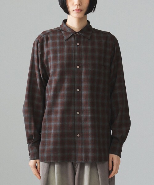 BEAMS BOY（ビームスボーイ）の「maturely / TW チェック ロングスリーブ シャツ（シャツ/ブラウス・レディース・ブラウン・0）」の10枚目の写真