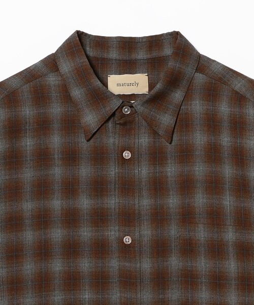 BEAMS BOY（ビームスボーイ）の「maturely / TW チェック ロングスリーブ シャツ（シャツ/ブラウス・レディース・ブラウン・0）」の17枚目の写真