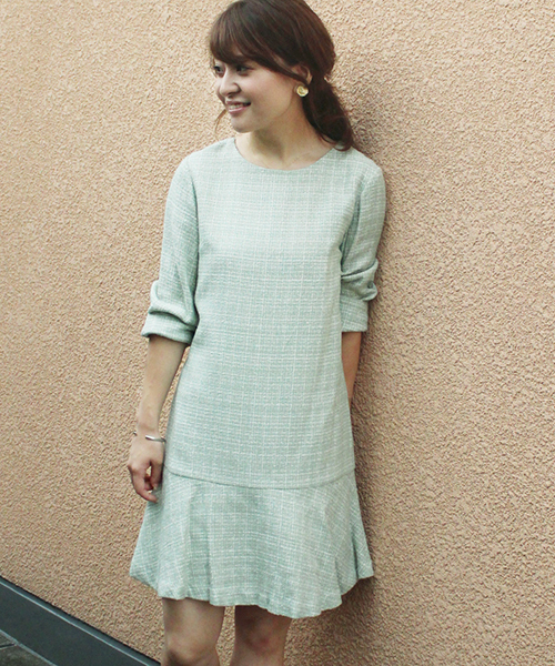 LIMITLESS LUXURY（リミットレスラグジュアリー）の「WALL W ワンピース◆（ワンピース・レディース・ブラック/ホワイト/グリーン・36/38）」の3枚目の写真