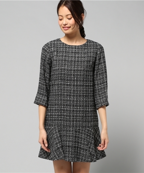 LIMITLESS LUXURY（リミットレスラグジュアリー）の「WALL W ワンピース◆（ワンピース・レディース・ブラック/ホワイト/グリーン・36/38）」の14枚目の写真