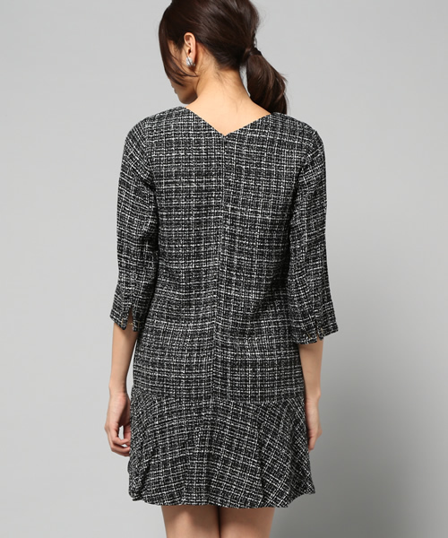 LIMITLESS LUXURY（リミットレスラグジュアリー）の「WALL W ワンピース◆（ワンピース・レディース・ブラック/ホワイト/グリーン・36/38）」の16枚目の写真