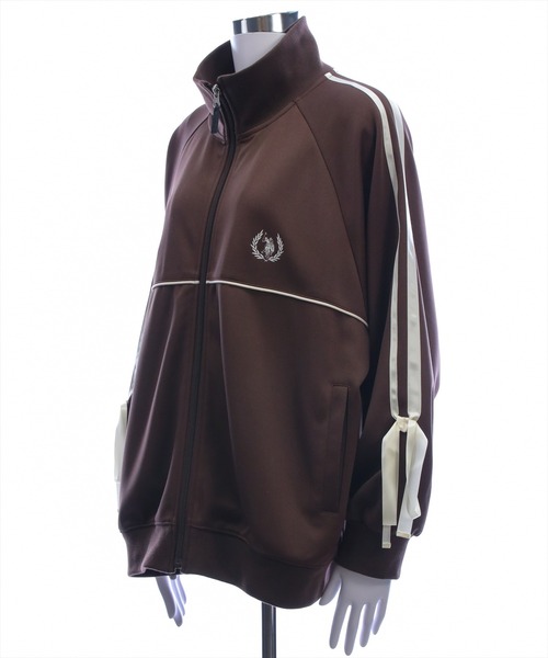 U.S. POLO ASSN.（ユーエスポロアッスン）の「【U.S. POLO ASSN.】clear 別注 袖リボンライントラックジャケット（Tシャツ/カットソー・レディース・ブラウン/アイボリー・F）」の20枚目の写真