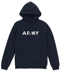 Ol' Basics(オール・ベーシックス) プルパーカー スウェット ARMY ロゴ プリント 裏毛 トップス レディース ユニセックス